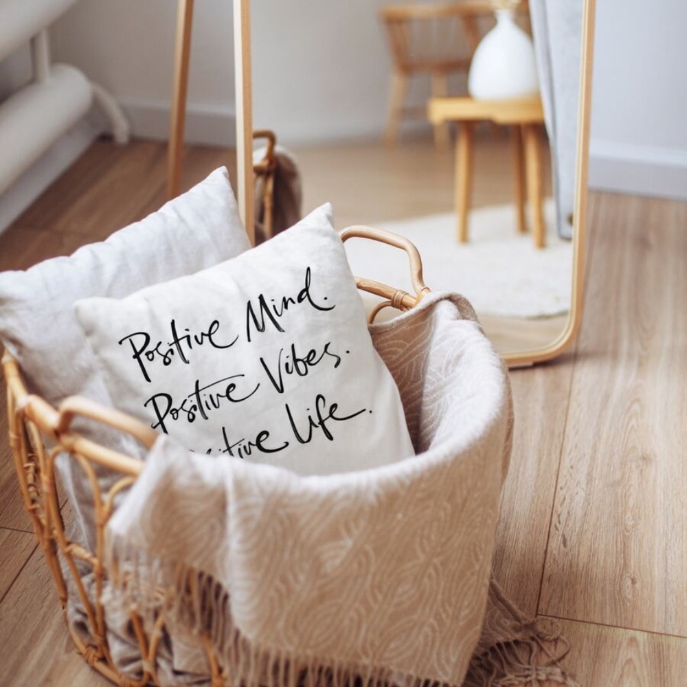 IN STOCK  2 pack - stay positive Cushion cover - Picture 5 of 5